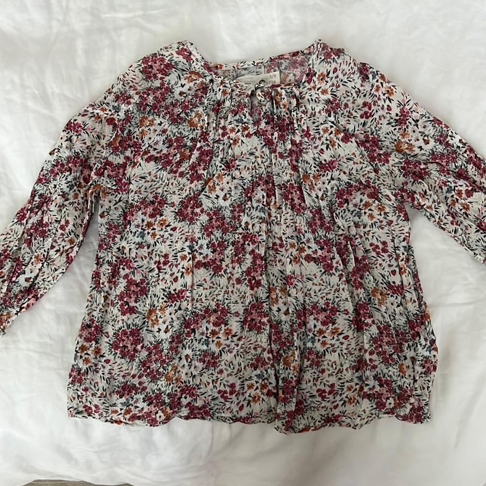 Sweet floral Zara girls blouse size 5